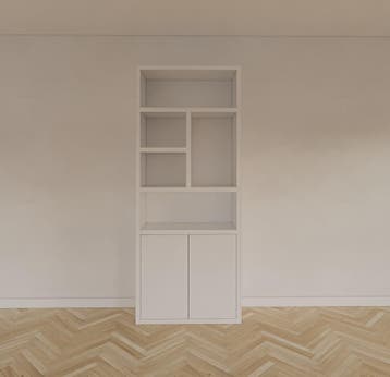 123Kast - Vakkenkast Mendoza 01 - 90x35x220H cm - 2 push to, Verzenden, Nieuw