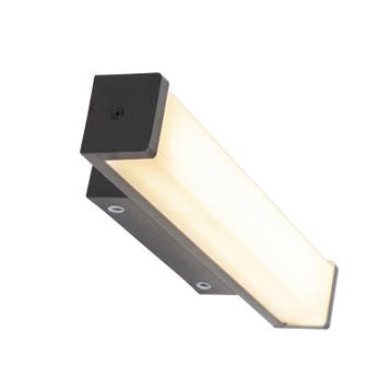 Moderne wandlamp zwart 32cm incl LED IP44 - Cascada, Huis en Inrichting, Woonaccessoires | Spiegels, Verzenden, Nieuw, Rechthoekig