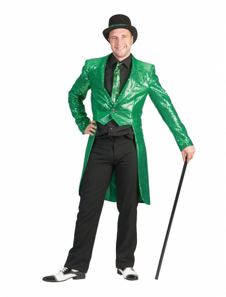 Slipjas groen pailletten, Kleding | Heren, Carnavalskleding en Feestkleding, Nieuw, Ophalen of Verzenden