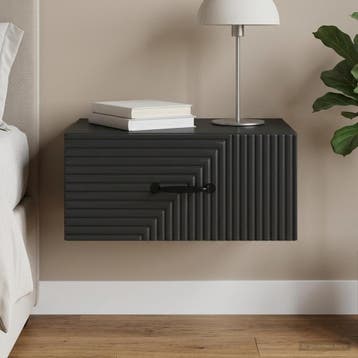 vidaXL Wandbeugel Bedkast Zwart 49 x 34,5 x 20 cm Bewerkt, Minder dan 45 cm, Verzenden, Nieuw, Minder dan 55 cm