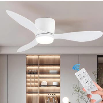 Plafondventilator met LED – Stil, 6 Snelheden + Remote, Verzenden, Nieuw