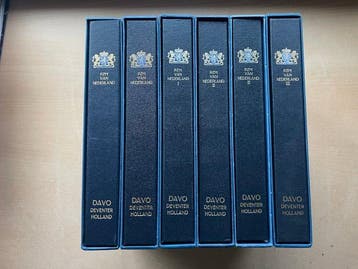 Nederland - 6x Davo luxe Albums voor postzegelmapjes en, Gestempeld