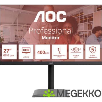 AOC Professional U27E4CV 27  4K IPS Monitor, Computers en Software, Verzenden, Nieuw, AOC
