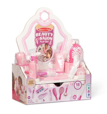 Melissa &amp; Doug Houten kaptafel - Met kindveilige spiegel, Kinderen en Baby's, Speelgoed | Overig, Ophalen of Verzenden, Zo goed als nieuw