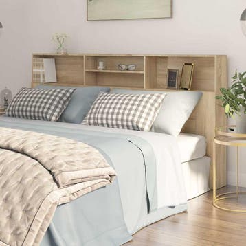 vidaXL Hoofdbordkast 200x19x103,5 cm sonoma eikenkleurig, Verzenden, Nieuw, Bruin, Hout