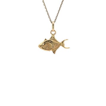 Gouden vintage vis hanger 18 kt, Ophalen of Verzenden, Nieuw