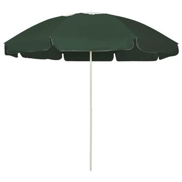 vidaXL Strandparasol 240 cm groen, Verzenden, Nieuw, 2 tot 3 meter, Strandparasol