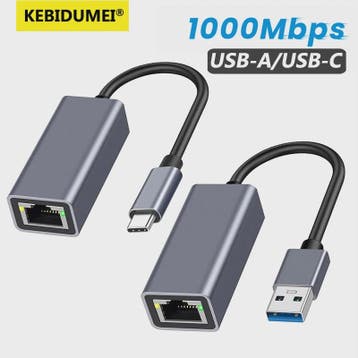 Gigabit Ethernet Adapter: USB-C & USB-A naar RJ45 (1000Mbps), Computers en Software, Verzenden, Nieuw