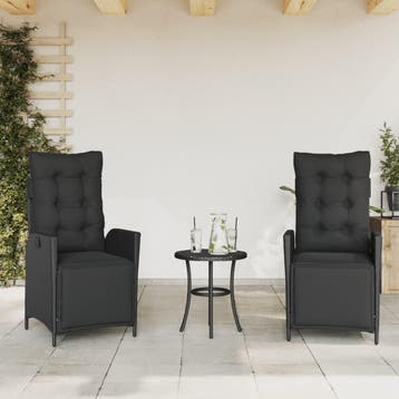 vidaXL Tuinstoelen 2 st verstelbaar met voetensteun poly, Tuin en Terras, Tuinstoelen, Verzenden, Nieuw