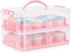 Cupcake Box 2-laags 25cm | Tweedekansje | OP=OP, Ophalen of Verzenden, Nieuw, Taarten of Cupcakes, Serveervorm