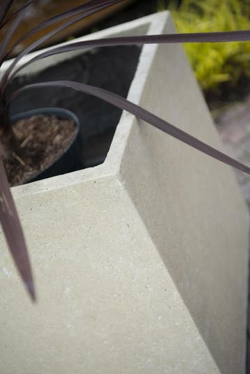 Cube L 60x60x60 cm Cream, Tuin en Terras, Verzenden, Nieuw, Vierkant, Beton