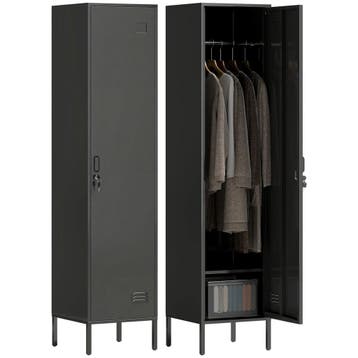 Metalen Locker Met Afsluitbare Deur En Kledingstang, Enkele, Verzenden, Nieuw