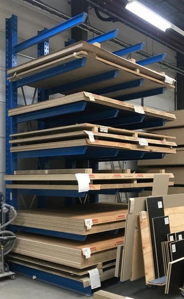 Draagarmstelling NIEUW opslag plaatmateriaal 1,53 x 3,05 m, Ophalen of Verzenden