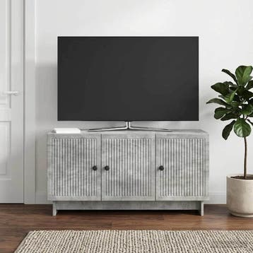vidaXL TV-kast 99 x 34,5 x 50 cm Betongrijs Bewerkt hout, Minder dan 50 cm, Verzenden, Nieuw, Minder dan 100 cm