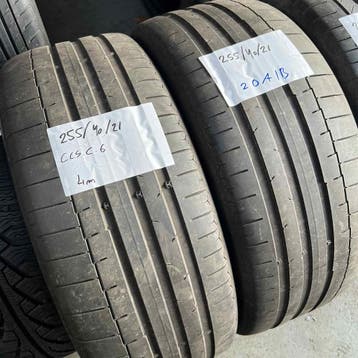 2 x Continental SportContact 6 255-40-21 Zomerbanden 4mm, Gebruikt, 255 mm, Band(en), Personenwagen