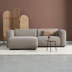 *WOONWINKEL* Kleine Bank Met Chaise Longue Links Taupe, Verzenden, Nieuw