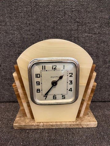 Klok - Art Deco Marmer - 1920-1930, Antiek en Kunst, Antiek | Klokken