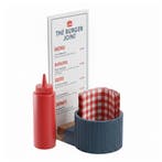 Oacklux Menukaart- en Peper- & Zouthouder Universeel Blauw, Nieuw in verpakking