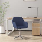 vidaXL Kantoorstoel draaibaar stof blauw, Huis en Inrichting, Bureaus, Verzenden, Nieuw