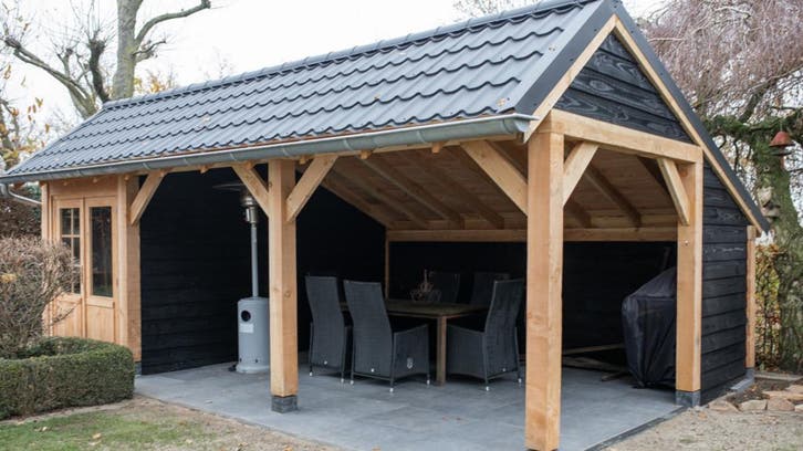 ALL-IN DEAL! Drentse kapschuur met schuur van 7x3m! €6463, Tuin en Terras, Overkappingen, Veranda, Nieuw, Ophalen of Verzenden