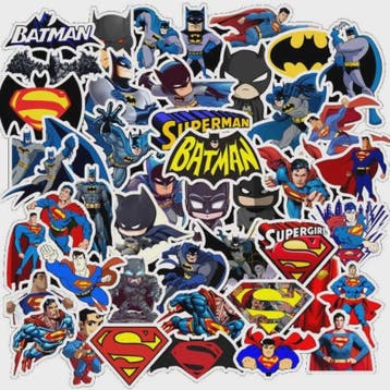 45-delige set Superheld Stickers: Batman & Superman voor Kin, Verzenden, Nieuw