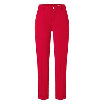 MAC • rode Chino turn up broek • 36, Kleding | Dames, Verzenden, MAC, Nieuw, Maat 36 (S)