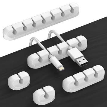 Siliconen Kabelorganizer Clips met Zelfklevende Houder, Verzenden, Nieuw