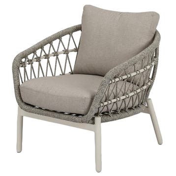 Arezzo low lounge dining tuinstoel natural sand, Tuin en Terras, Tuinstoelen, Ophalen of Verzenden, Nieuw