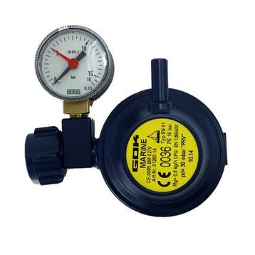 Marine Gasdrukregelaar haaks met manometer, Ophalen of Verzenden, Nieuw