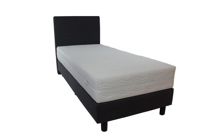 Budget Boxspring Basic 90x200 cm - Antraciet - Inclusief, Huis en Inrichting, Slaapkamer | Boxsprings, Overige kleuren, Nieuw
