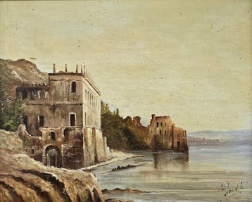 Scuola di Posillipo (XIX) - Villa Martinelli a Posillipo