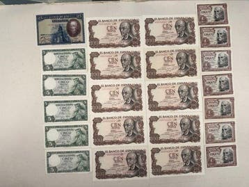 Spanje. - 23 Banknotes - Various Dates (Zonder minimumprijs), Postzegels en Munten, Bankbiljetten | Europa | Niet-Eurobiljetten