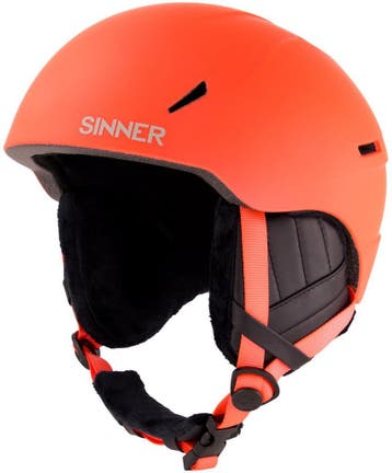 SINNER Crest Unisex Skihelm - MATTE ORANGE NEON - Maat L,, Ophalen of Verzenden, Zo goed als nieuw, SINNER