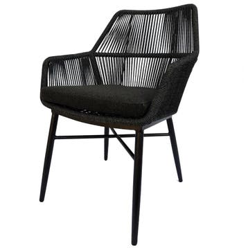 Chianti dining tuinstoel zwart rope - Gracebay 161, Ophalen of Verzenden, Nieuw