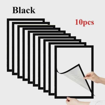 Set van 10 Magnetische Fotolijsten - A4/A6 - Zelfklevend & H, Verzenden, Nieuw
