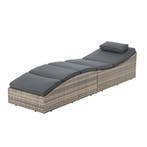 Ligbed / Zonnebed Lamia - Lichtgrijs - Polyrotan - Verstelba, Verzenden, Nieuw