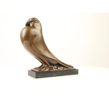 BRONZEN SCULPTUUR VAN EEN DUIF (Beeldjes - Decoratie), Verzenden, Nieuw