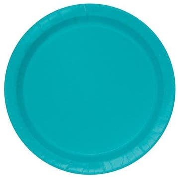 Gebaksbordjes Teal 18cm (20st), Ophalen of Verzenden, Nieuw