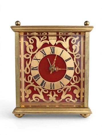 Bureauklok - Vintage Hour Lavigne 8-Day Mechanical Brass