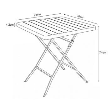 Opklapbare tafel Lillestrøm [en.casa], Tuin en Terras, Verzenden, Nieuw