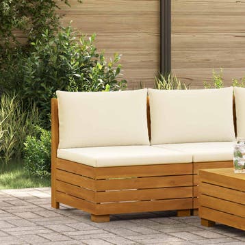 vidaXL Tuin Midden Sofa Massief Acaciahout Bruin, Verzenden, Nieuw