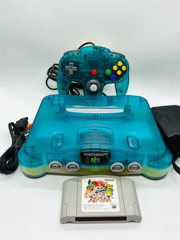 Nintendo - N64 - Nintendo 64 Clear Blue Console Set – Region, Nieuw