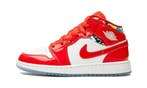 Air Jordan 1 Mid Barcelona Sweater Red Patent (GS), Nieuw
