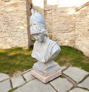 sculptuur, Busto Atena - 40 cm - materiaal marmorina van