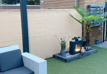 260 grams beige schaduwdoek - privacyscherm - windbreekgaas, Tuin en Terras, Ophalen of Verzenden, Nieuw