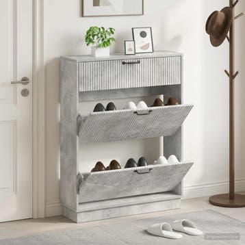 vidaXL Schoenenkast HOORN 78 x 24 x 100 cm Bewerkt hout, Verzenden, Nieuw