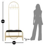 BANK MET HANGERS CM 80X38,5X180, Ophalen of Verzenden, Nieuw