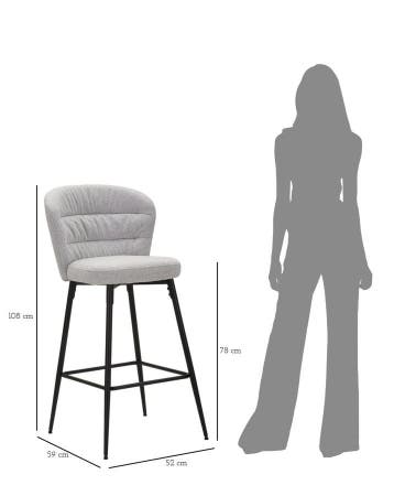 BARKRUK LOSANNA GRIJS SET 2 PZ CM 52X59X108, Ophalen of Verzenden, Nieuw