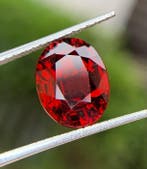 Zonder minimumprijs Rood, Oranje Granaat, Spessartiet - 4.86, Nieuw
