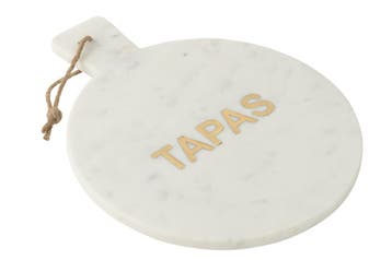 Kaasplank Rond Tapas Marmer Wit, Verzenden, Nieuw